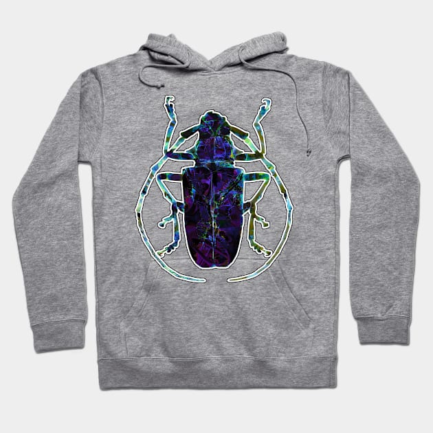 Blue Stone Gem Beetle Hoodie by crunchysqueak